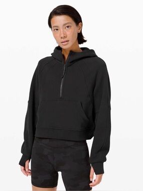 Lululemon Scuba Oversized 1/2 Zip Hoodie Black Women’s xs small